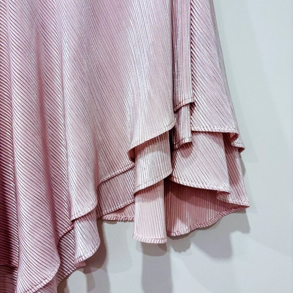 Michael Costello Howell Pink One-Shoulder Ruffle Sparkle Dress | Medium * - Picture 5 of 9